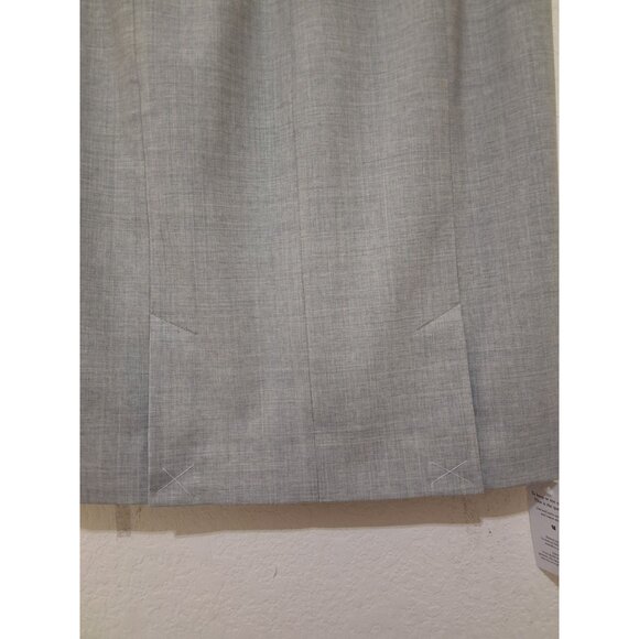 MM Lafleur Cobble Hill Pencil Skirt Womens Size 6 Light Grey Washable Wool NWT - Picture 6 of 8